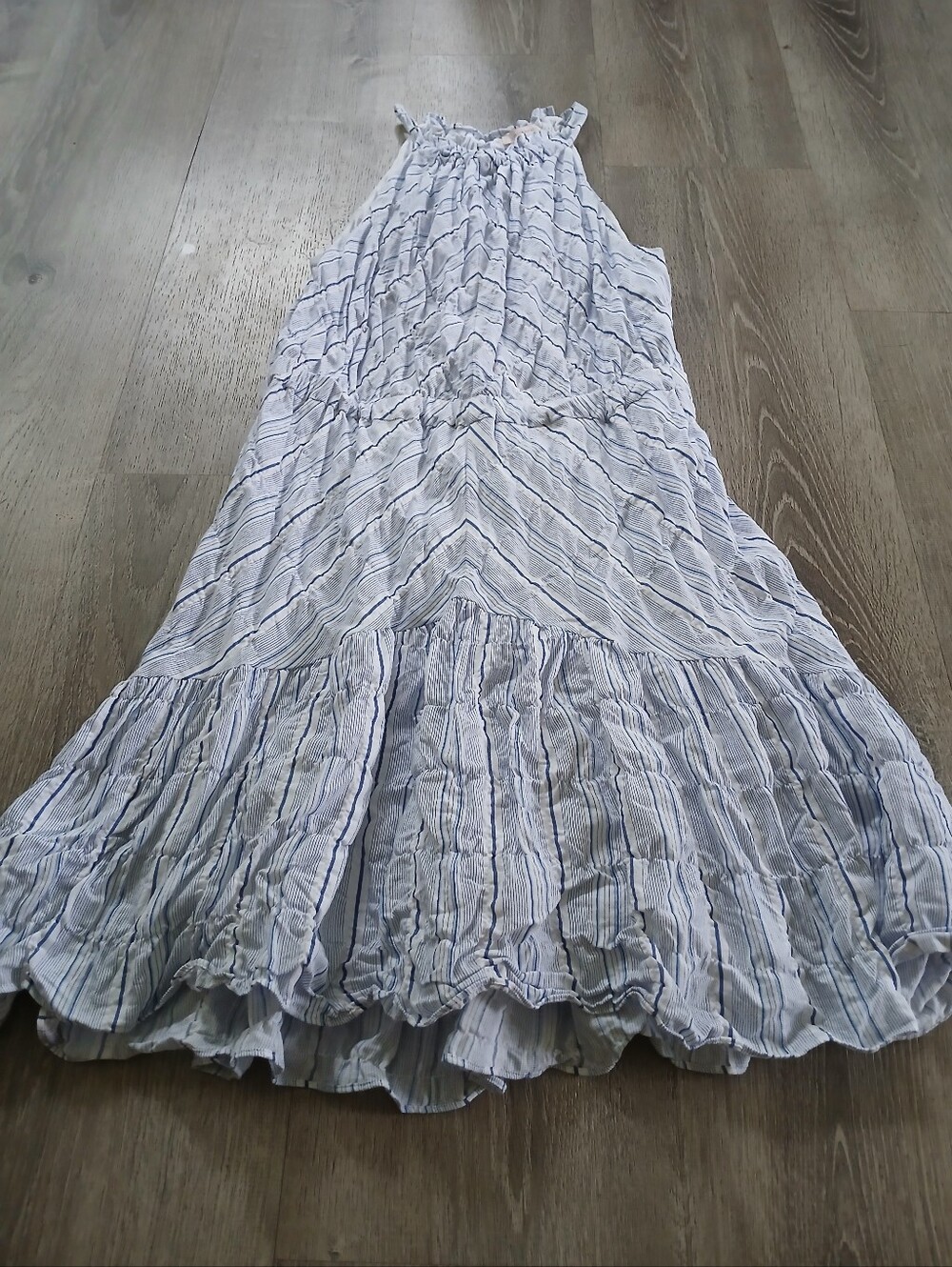 Rebecca Taylor Striped Halter Maxi Dress